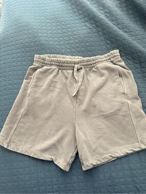 Zara Light Gray Men's Drawstring Shorts